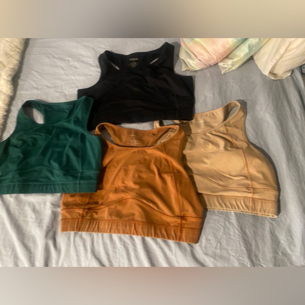 4 sport bras (as seen in photo)